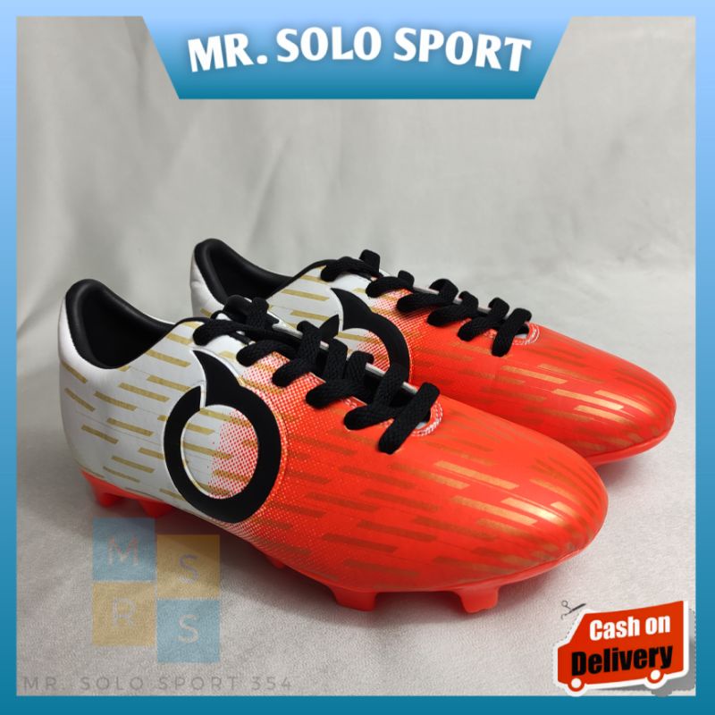 Ortusight Sepatu Bola Anak Warna Oranye Kombinasi Putih - Sepatu Anak Ortusight