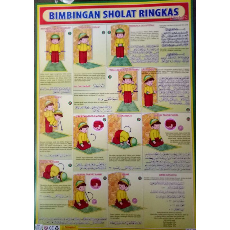 Poster edukasi tata cara belajar sholat