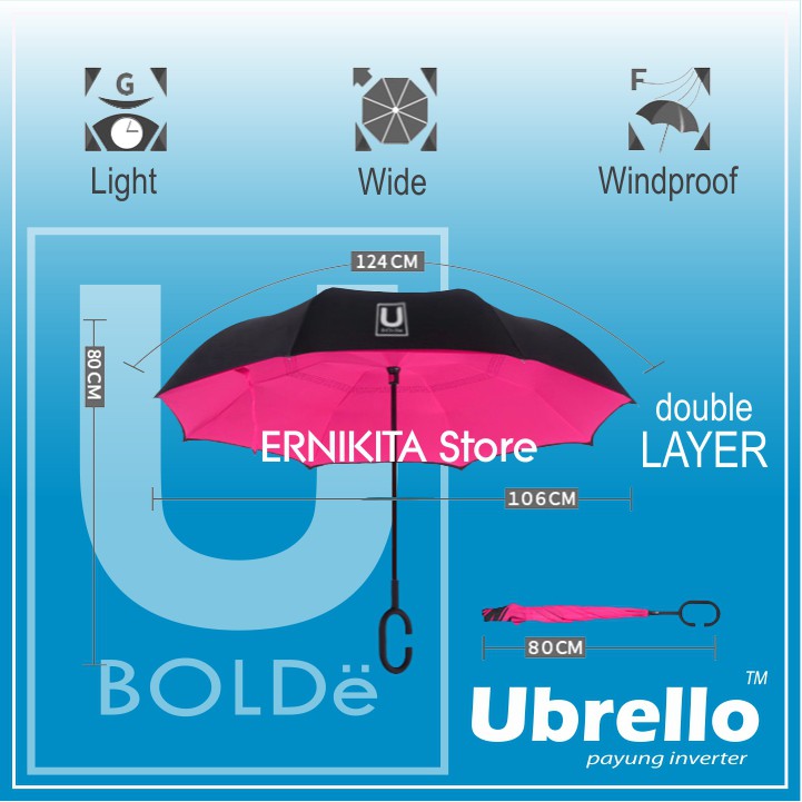 BOLDe UBRELLO - Payung Terbalik Upside Down Umbrella