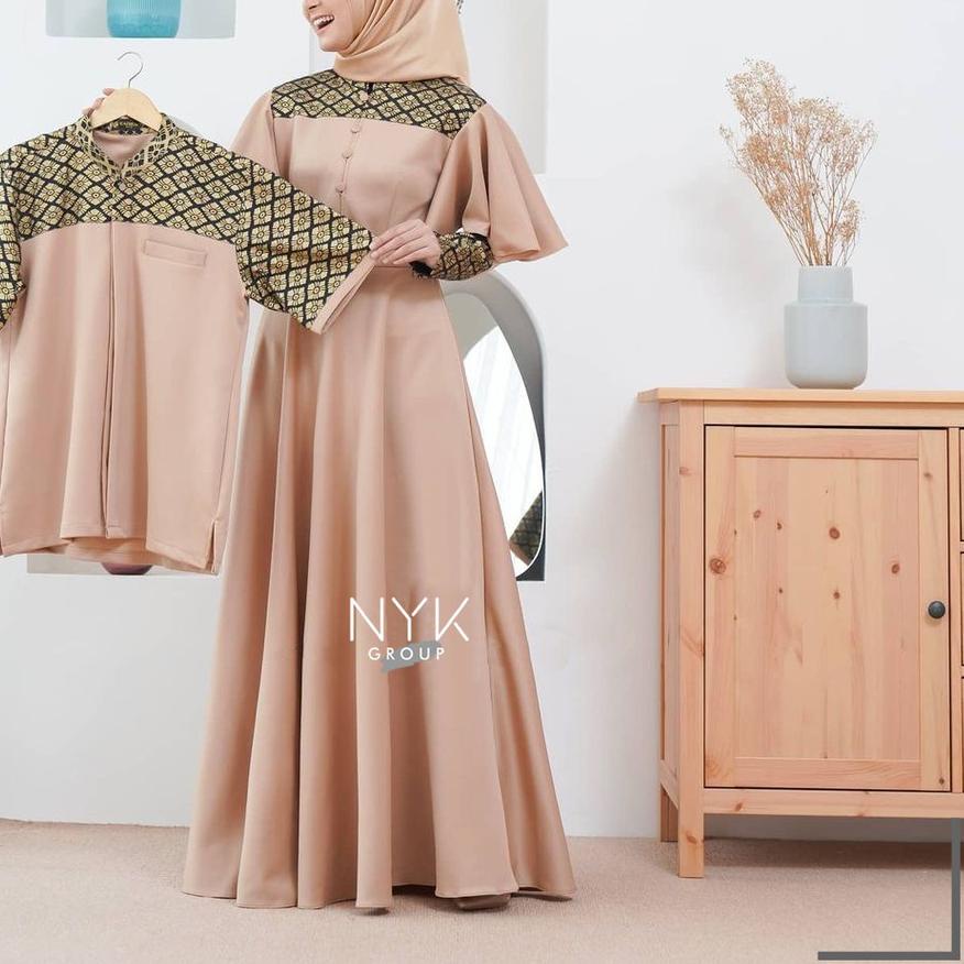 { Barang Restock } -8 > (COUPLE SPESIAL LEBARAN) NAYAKA BATIK - BATIK COUPLE AMORA MAXI | COUPLE DRE