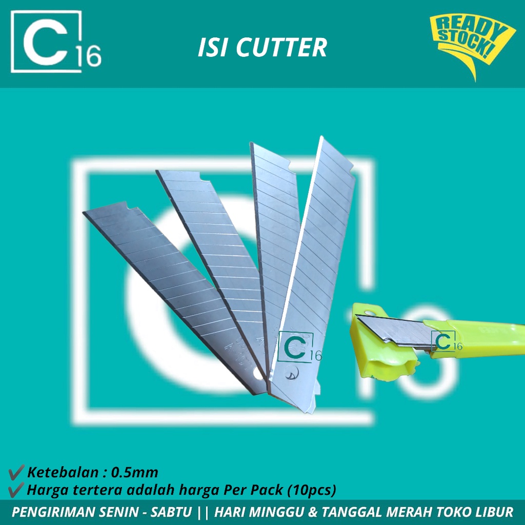 

Isi Cutter A-100 Refill Pisau A 100 Pemotong Blade Tajam Kuat TERMURAH