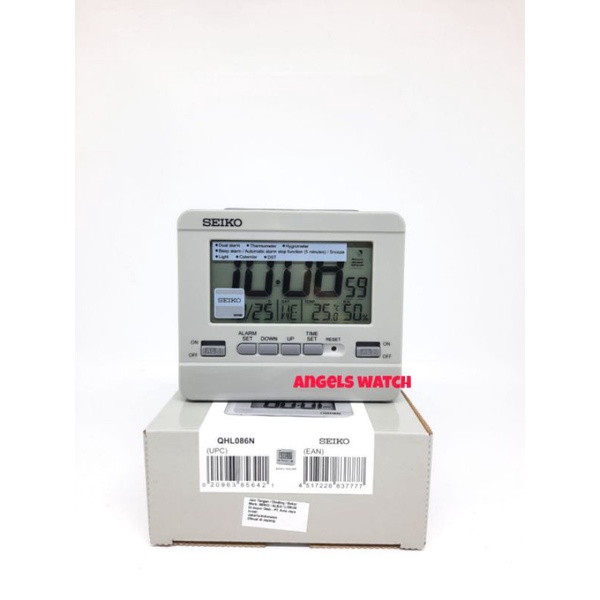 angelswatch jam digital seiko qhl086/ jam alarm calender termometer lengkap