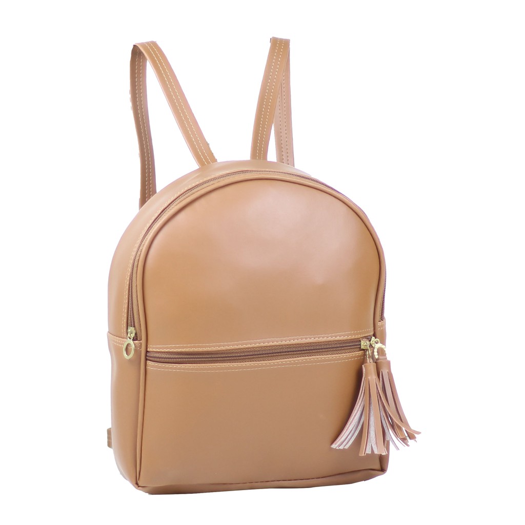 Ransel Wanita Backpack Tas Remaja Colombo Mocca Bahan Tebal Fashionable Ransel Keren