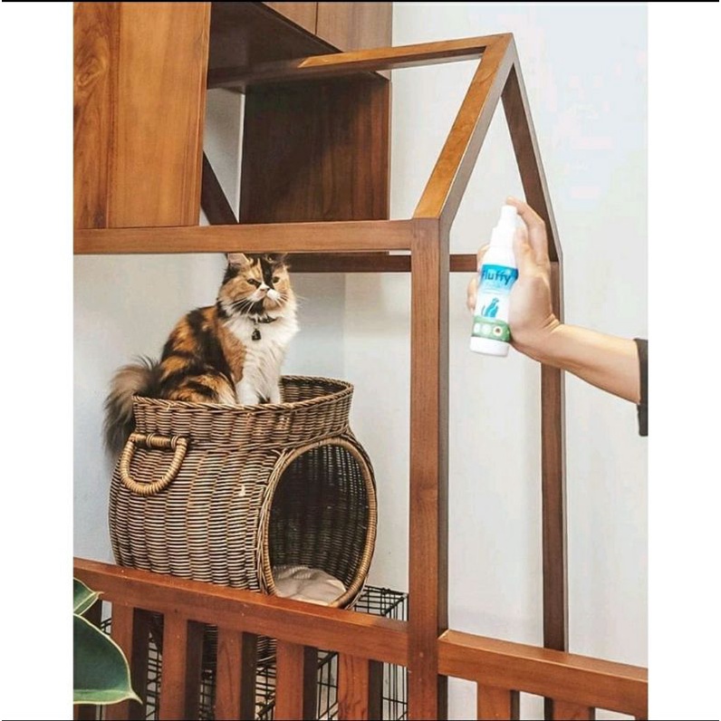 Fluffy Fresh Penghilang Bau Pesing / Kencing / Kotoran Kucing &amp; Anjing dll, Desinfektan Kandang hewan
