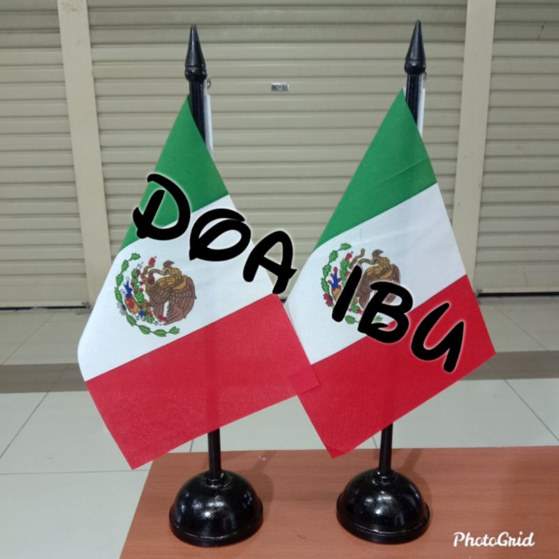 

best seller tiang kayu meja+bendera MEXICO ready stock