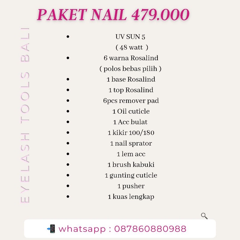 PAKET NAIL GEL POLISH PAKET BELAJAR NAIL ART PAKET HEMAT PAKET KUTEK ROSALIND