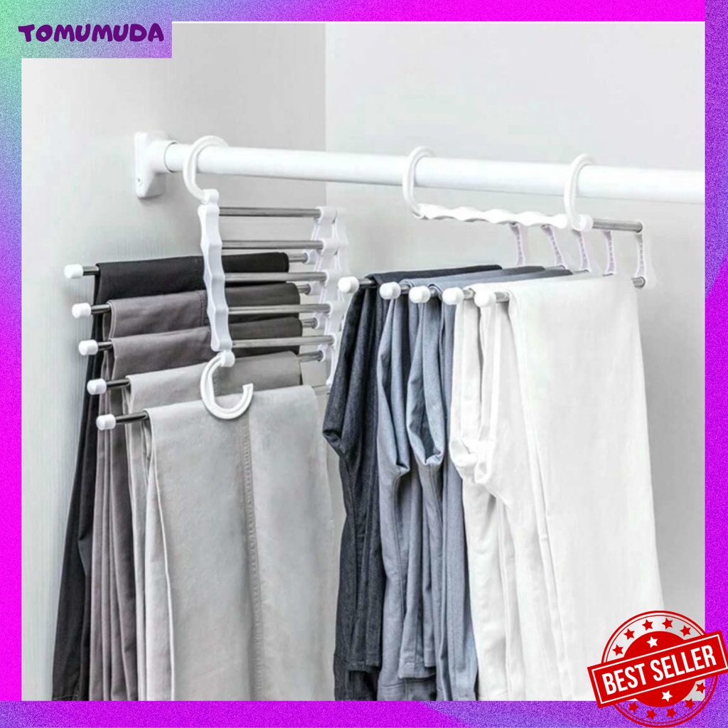 Hanger Trousers rack Stainless/Rak Baju/Jilbab/Syal/Gantungan Celana kode LL09