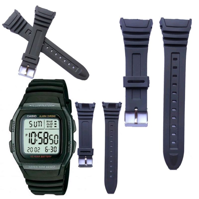 Tali Strap Rubber Original utk jam casio W-96H W-96H W 96 H W96H