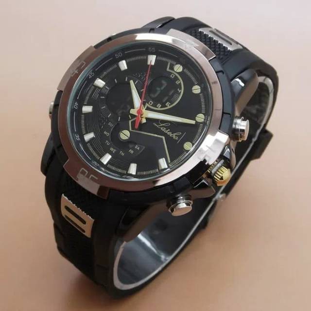 Jam tangan pria Lasebo LSB-981 Original anti air tgl/hari aktif