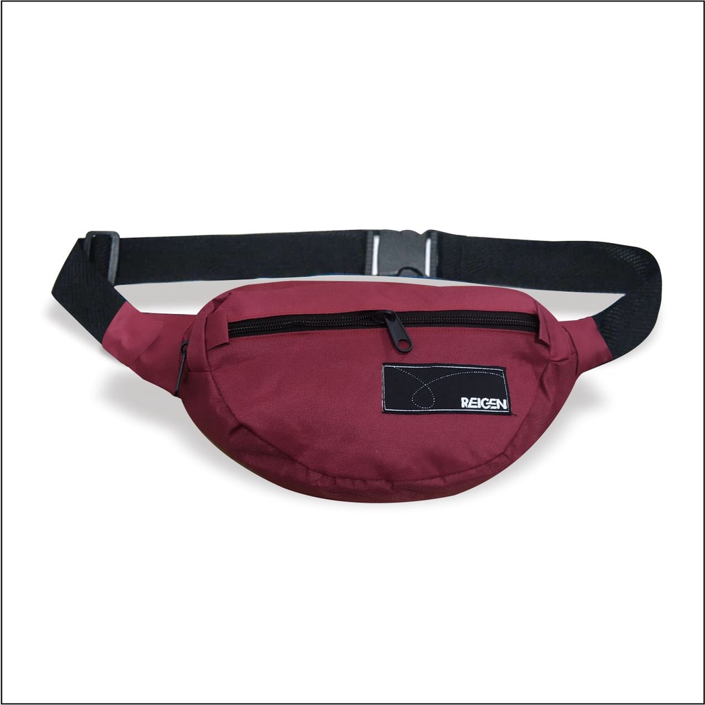 P8816 - Tas Selempang Pria Waistbag Bisa Untuk Tas Pinggang Model Oval Polos