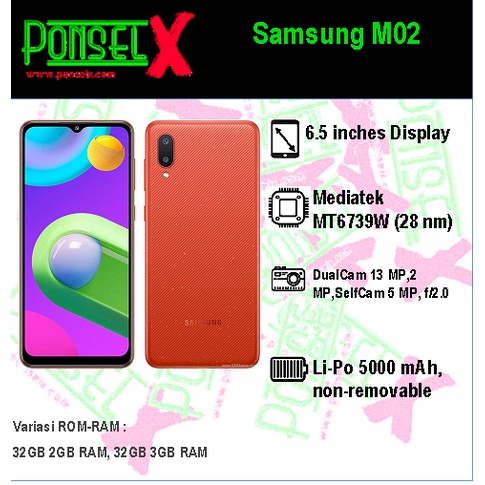 SAMSUNG Galaxy M02 Garansi Resmi