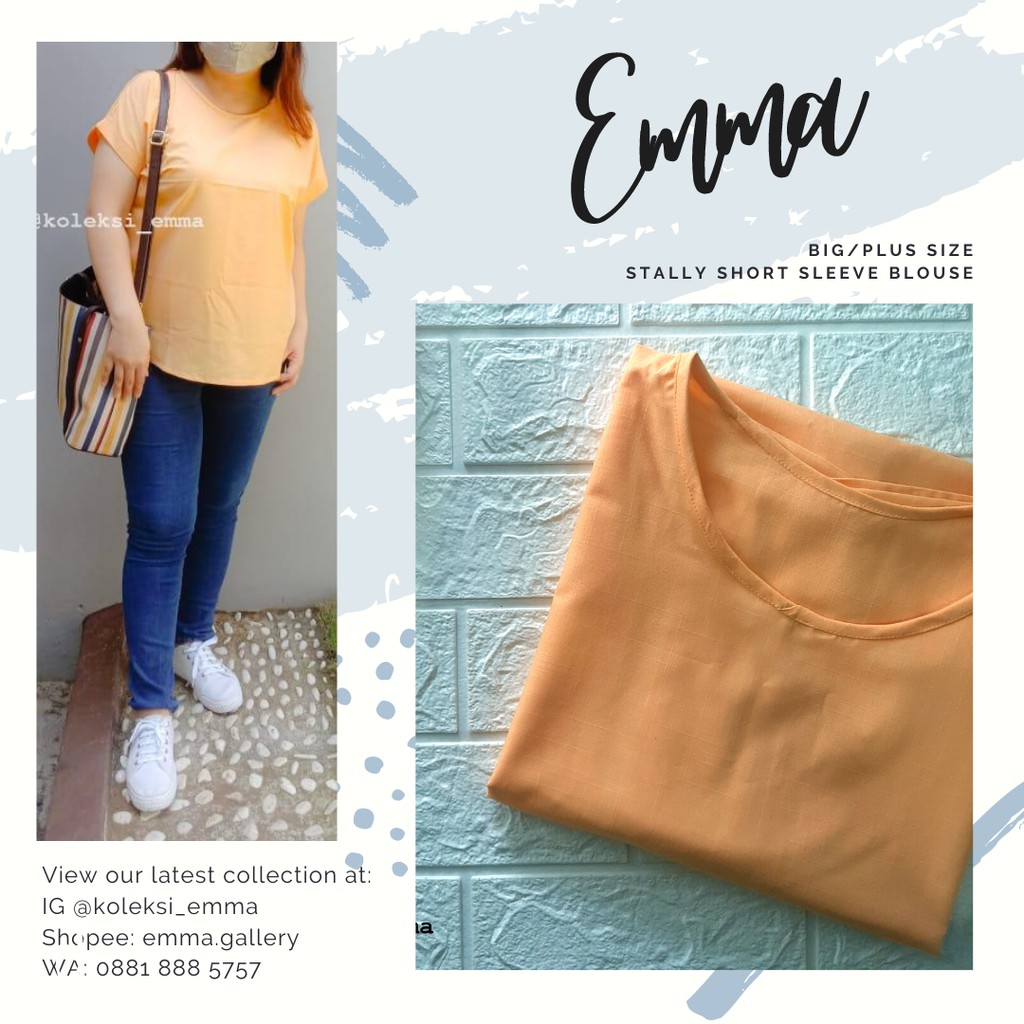 Stally Blouse Atasan Wanita Katun Jepang Kuning L XL