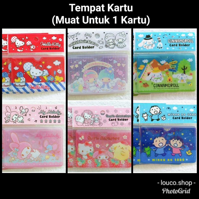 

Card Holder/Card Case/Tempat Kartu Sanrio Hello Kitty My Melody Twin Stars Cinnamoroll Minna No Tabo