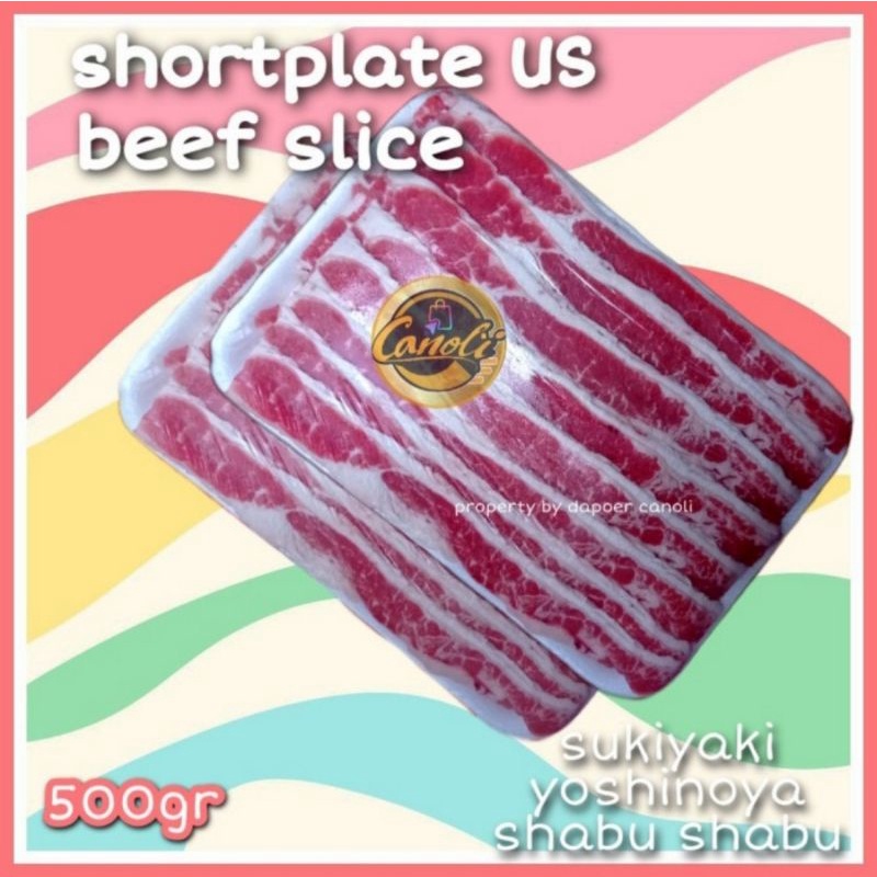 US beef slice 500gr / sukiyaki /shabu shabu / yoshinoya / short plate