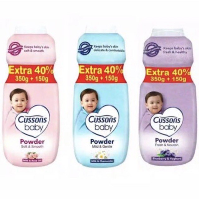 Cussons Baby Powder 350gr + 150gr - Bedak Tabur Bayi 350gr + 150gr