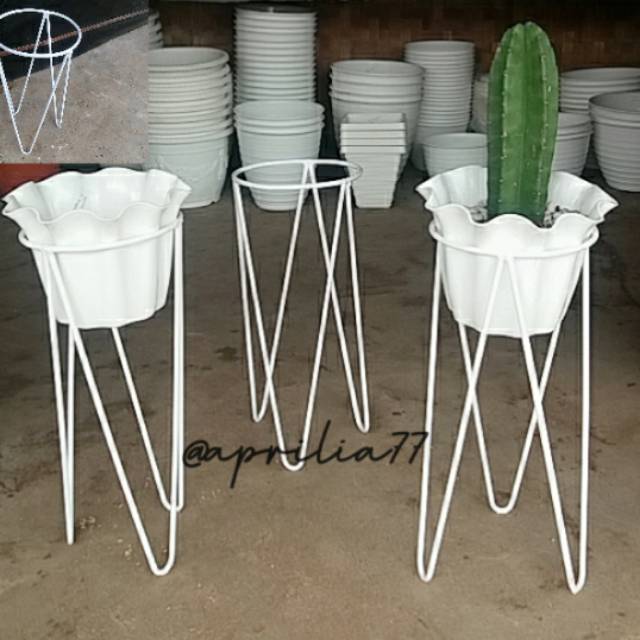 Rak pot  standing planter 1 Lubang tinggi  50cm  Shopee 