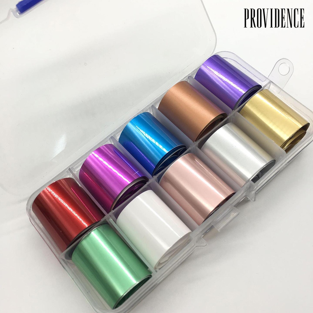 Providence 10 Rol / Set Stiker Kuku Holografik Motif Langit Berbintang Untuk Dekorasi Nail Art / Manicure Diy