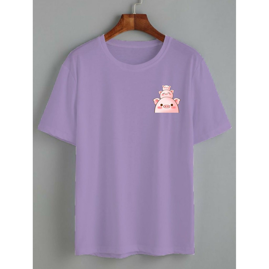 kaos three pig cute / kaos KARAKTER/ kaos wanita / KATUN 24S