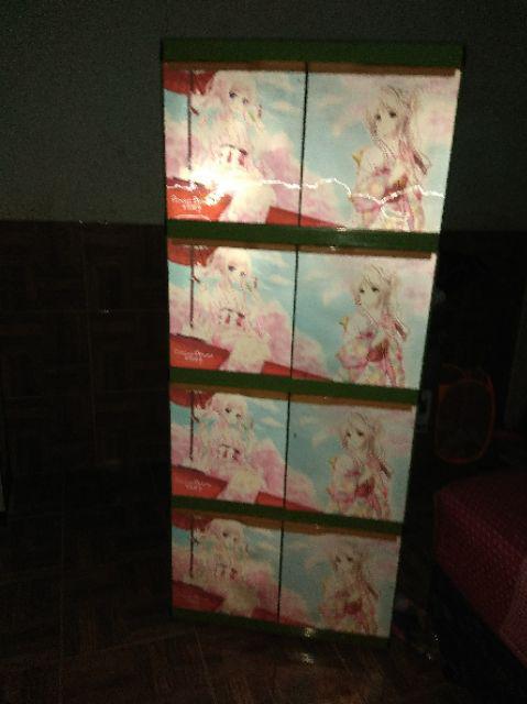 Lemari Plastik Boneka Besar Susun 4 Lemari Pakaian Boneka Besar/3dimensi  Susun 4 Karakter Anak Anak