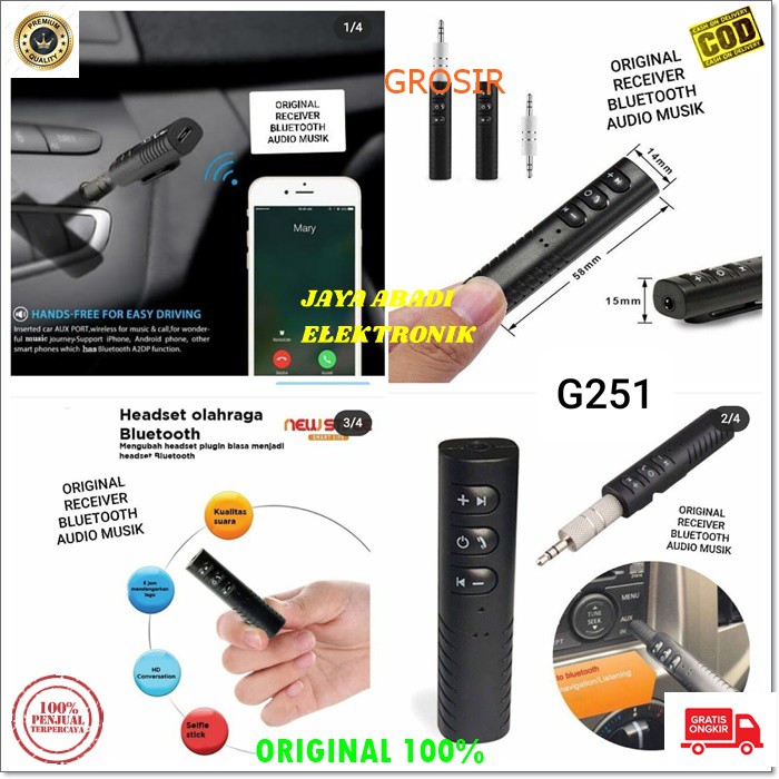 J251 BLUETOOTH RECEIVER MUSIK MUSIK BLUETOOT SINYAL BLUETOT SIGNAL AUDIO CAR SOUND PENERIMA PENYAMBUNG STEREO AUX USB HEADSET HANDSFREE CAS CASAN CHARGE CAR MOBIL AUDIO SOUND AUX CAS BLUETOOTH USB MP3 DAPAT MEMAINKAN LAGU SECARA WIRELES DENGAN ALAT IN