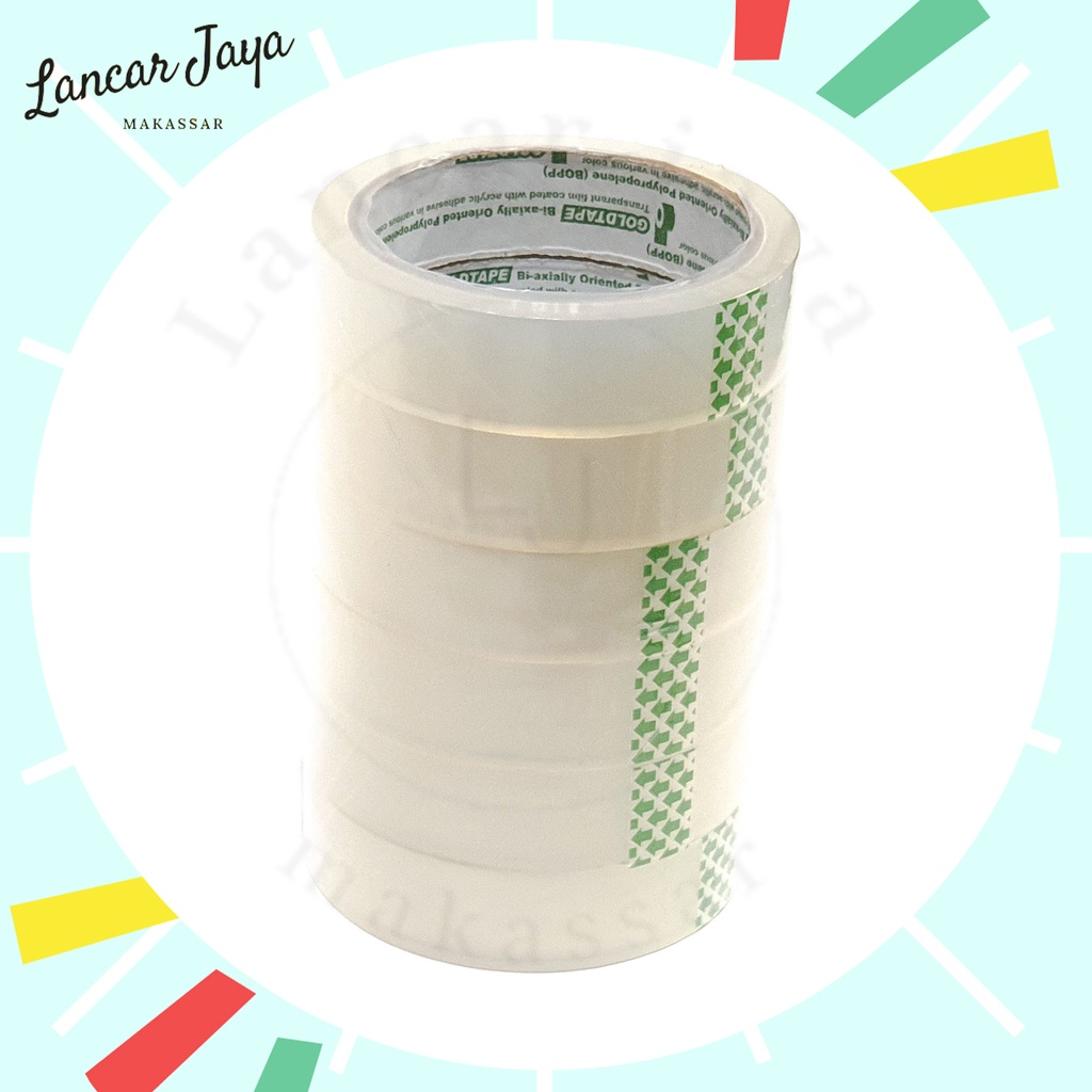 

[1 SLOP / 6 PCS ] Stationery Tape Shrink / Core Hijau Goldtape 24 mm