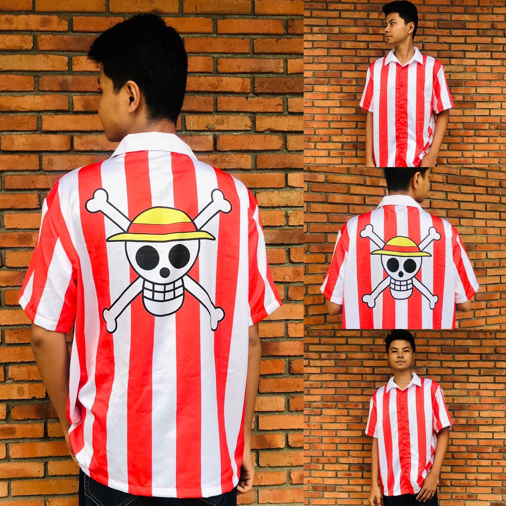 Kemeja Cosplay Luffy Stampede Onepiece