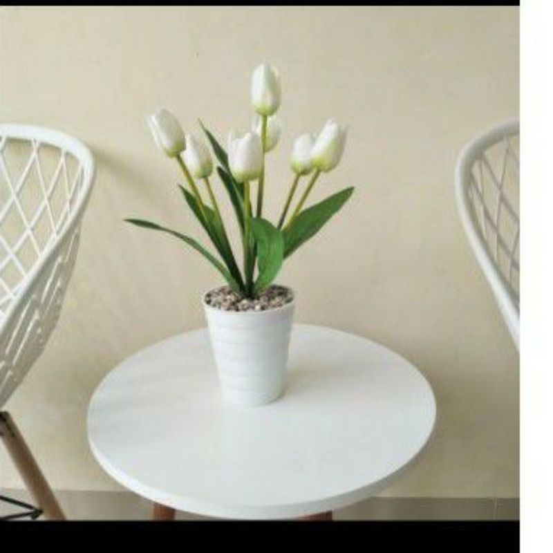 bunga tulip artificial pot menara//bunga tulip plastik