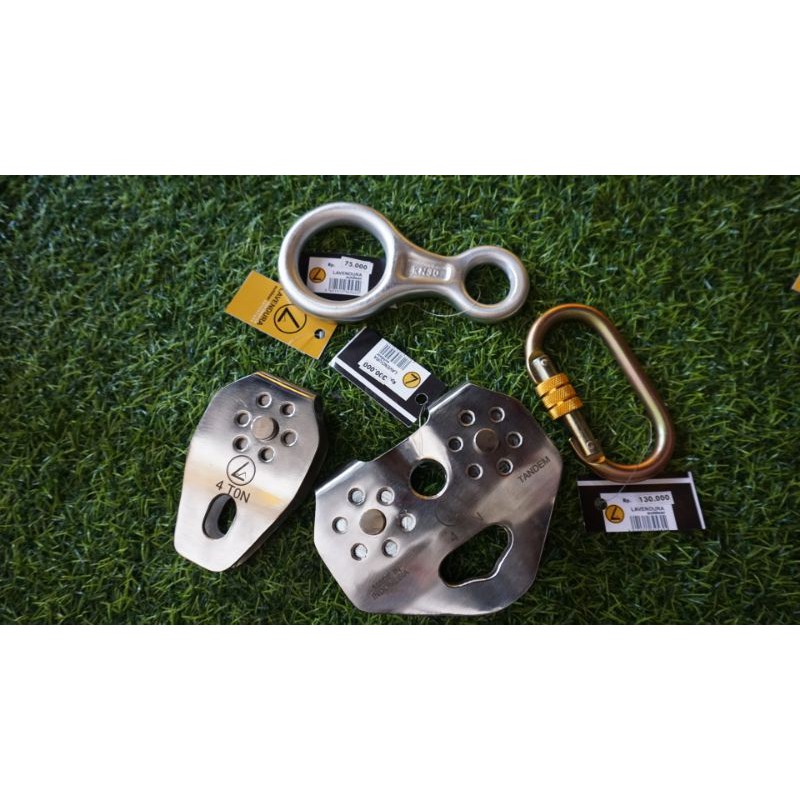Paket flying fox sar safety outbound rescue bpbd pulley tandem carabiner karmantel katrol pullay