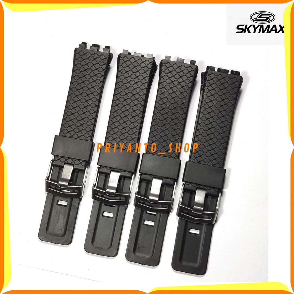 TALI JAM TANGAN RUBBER STRAP SKYMAX G1810 PRIA SKYMAK SKYMEX G1810 HITAM