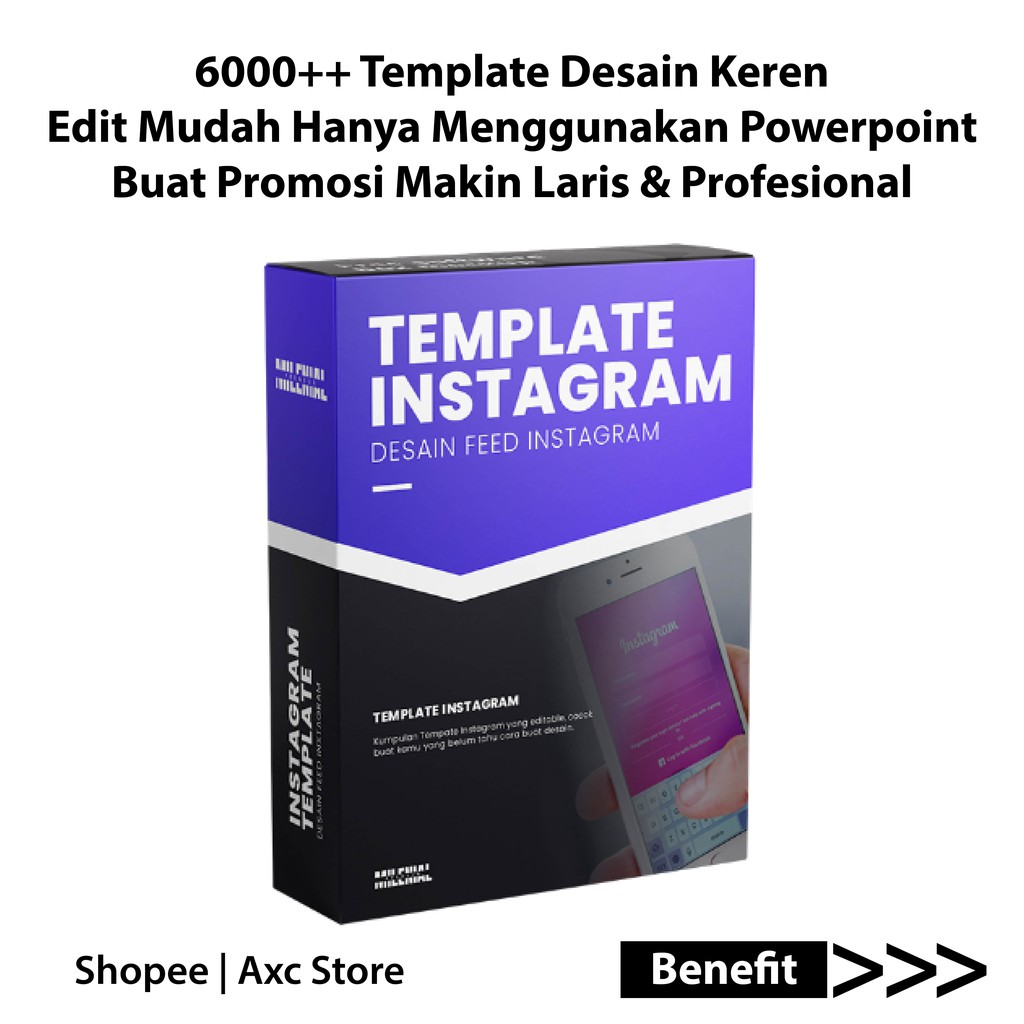 6000++ Template Desain IG & FB Keren Edit Menggunakan Powerpoint Percantik Postingan