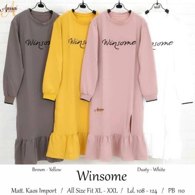 Winsome Tunik // Kaos import // All size fit XL-XXL // LD 108-124 PB 110