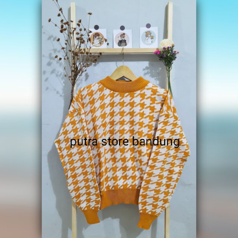 REALPICT SWEATER RAJUT AYUMI MOTIF / ATASAN RAJUT WANITA RAJUT 7 GATE