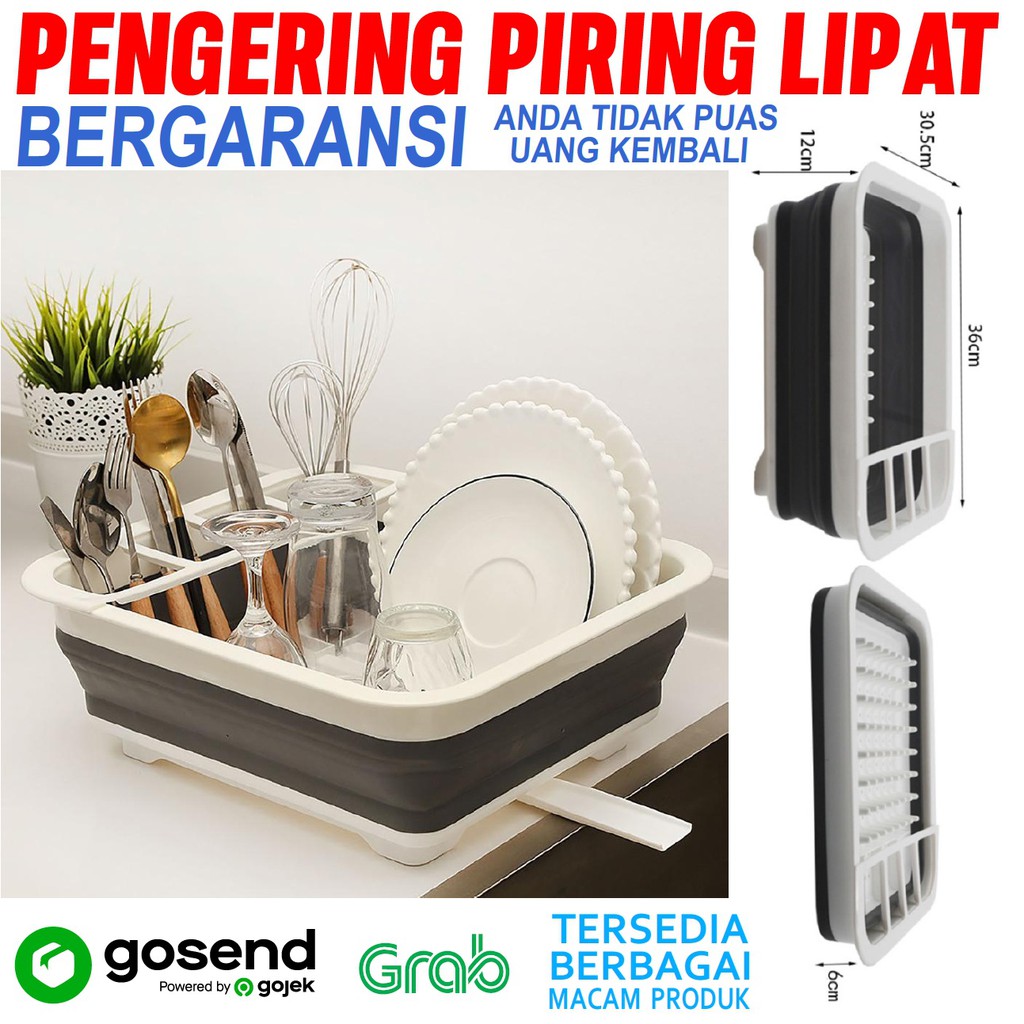 Rak pengering piring lipat serbaguna