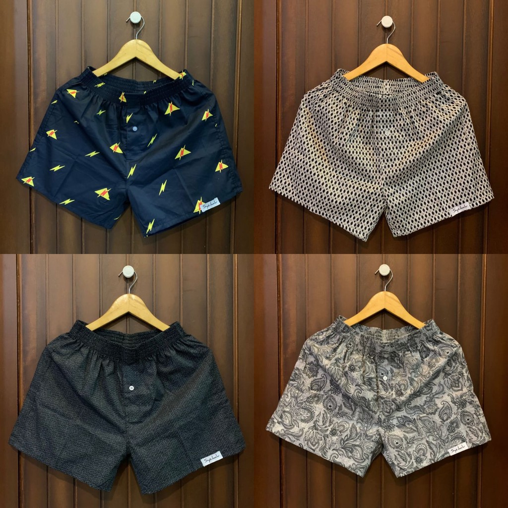 Syzikalu Boxer Pria Wanita Dewasa Katun Printing Premium Motif X takako