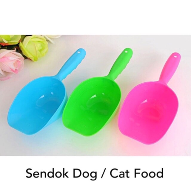 SENDOK MAKANAN HEWAN SEKOP PAKAN HEWAN SENDOK DOGFOOD SENDOK CATFOOD SEKOP PLASTIK