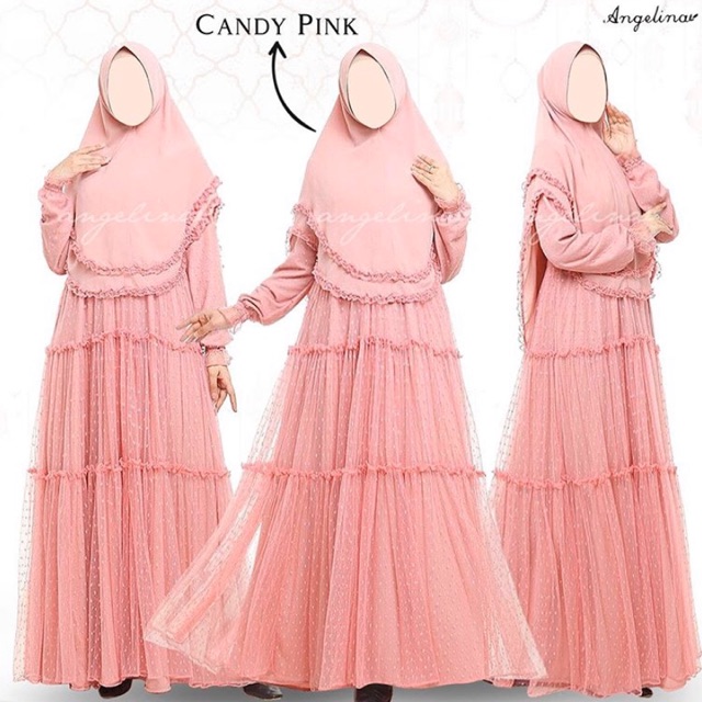 Preloved Rubia Khimar Atelier Angelina in Candy Pink