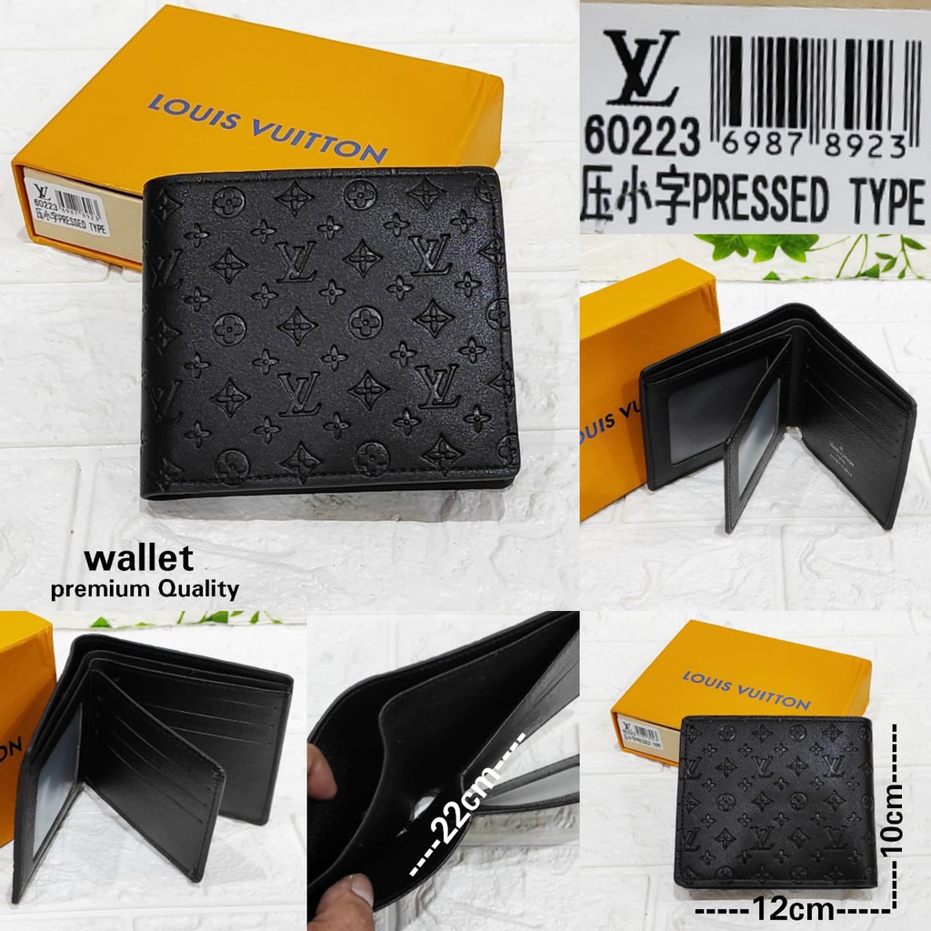 Dompet Pria Mono Emboss Dompet Kartu  Dompet Lipat Pendek + Box Premium