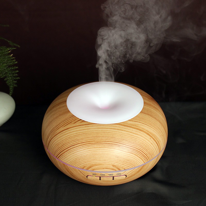 H02 - Essential Oil Diffuser Ultrasonic Cool Mist Aroma Humidifier 7 Colors Mood Light LED 300ml