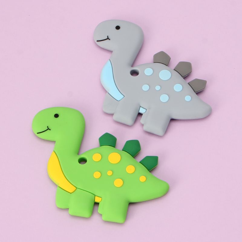 Mary Kalung Liontin Dinosaurus Bahan Silikon BPA Free Untuk Bayi