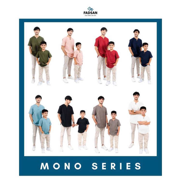 BAJU KOKO COUPLE AYAH ANAK / MONO SERIES DEWASA BY FADSAN