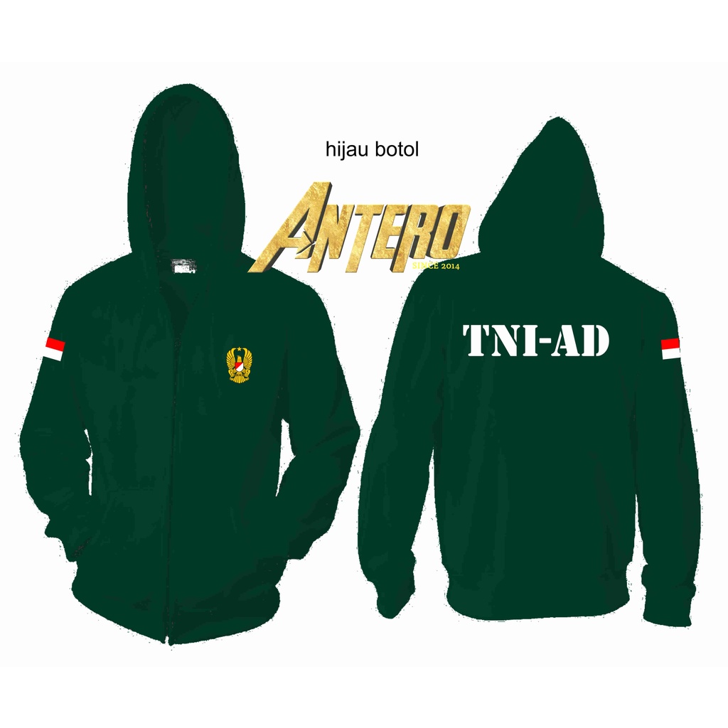 Jaket resleting Zipper Tentara angkatan darat TNI AD komando militer