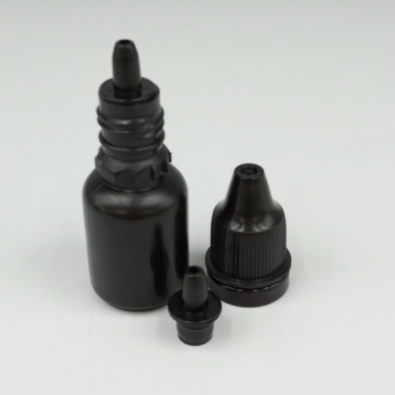 BOTOL TETES 10ML SEGEL HITAM FULL BLACK / BOTOL TETES MATA 10 ML HITAM SEGEL HDPE