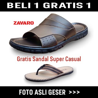  Sandal  Kulit PU Pria  Beli 1 Gratis 1 Sandal  Pria  Murah 