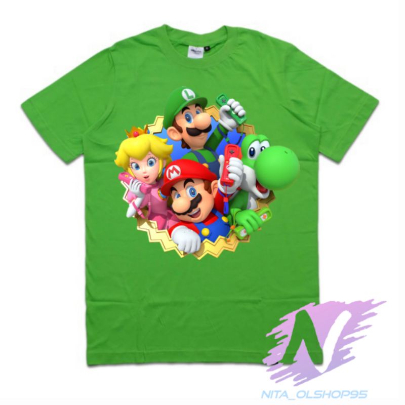 kaos super Mario baju kaos anak supermario bros