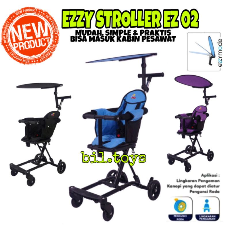 EZZY STROLLER EZ-02 KERETA DORONG ANAK PLIPAT PRAKTIS ADA KANOPI PMB EZ02 STROLLER ANAK BALITA