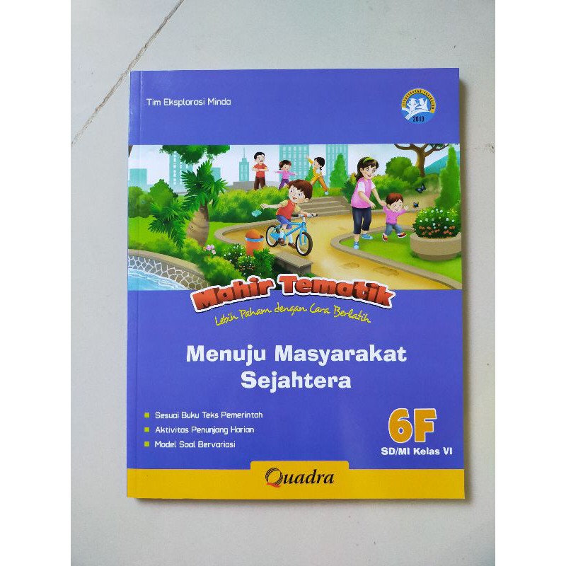 ORI satu paket buku mahir tematik K13 Quadra kelas 6 FGHI semester 2 edisi terbaru