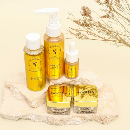 DAVIENA SKINCARE GOLD SERIES / DAY CREAM / NIGHT CREAM / SRUM GOLD / FACIAL WASH / TONER BPOM