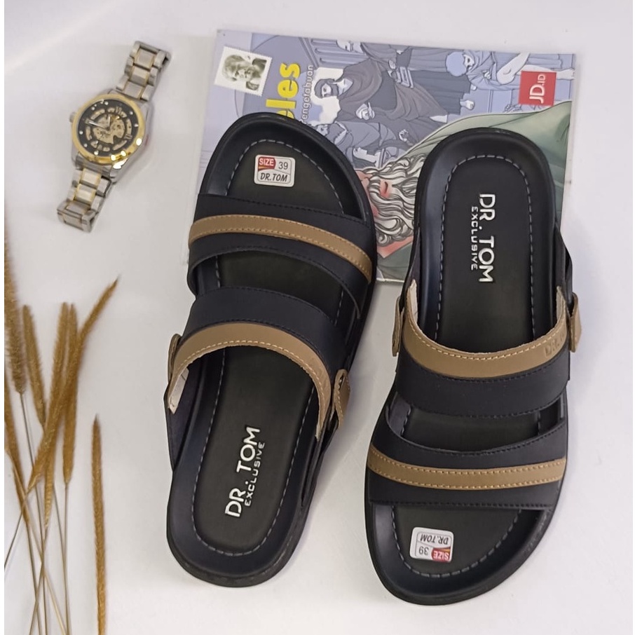 Sandal Pria Kulit Import Casual DR.TOM Kode Dr 01