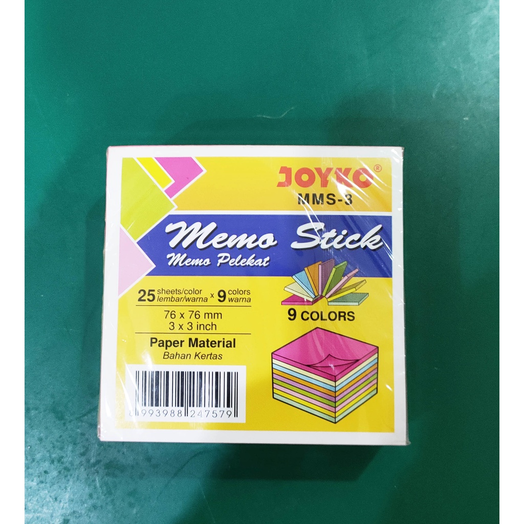 

MEMO STICK / STICKY NOTES JOYKO MMS - 3 ( 3 X 3 INCI / 76 X 76 MM )