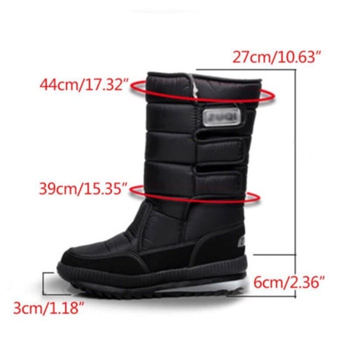 Sepatu anti air musim dingin salju pria Winter snow waterproof boots